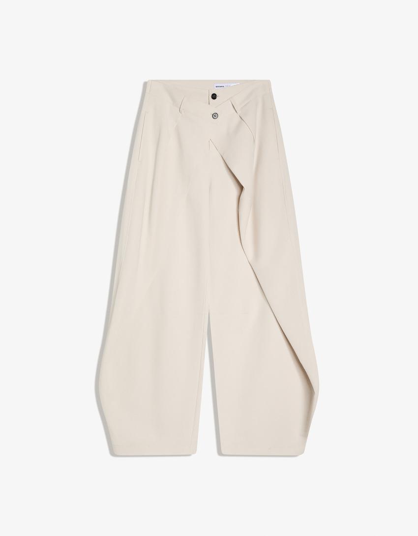 PANTALON BARREL À PLIS