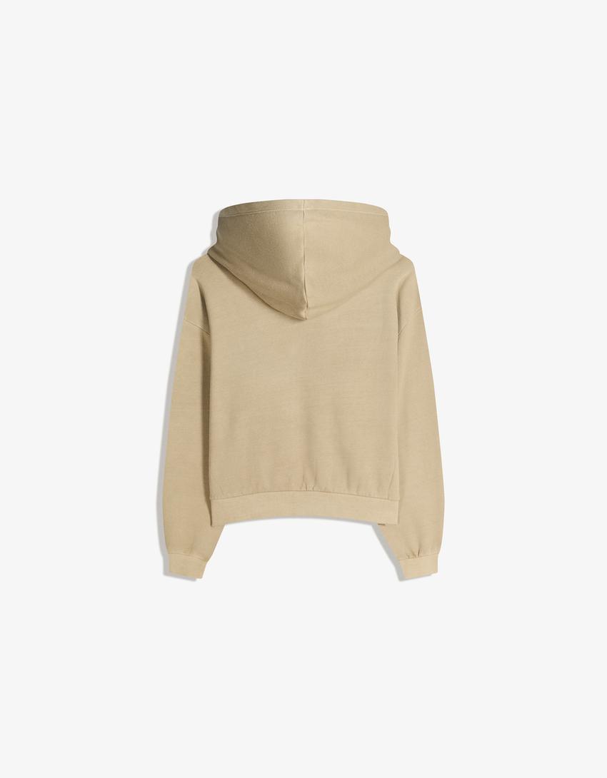 Sweat Zippé Boxy Fit Brodé