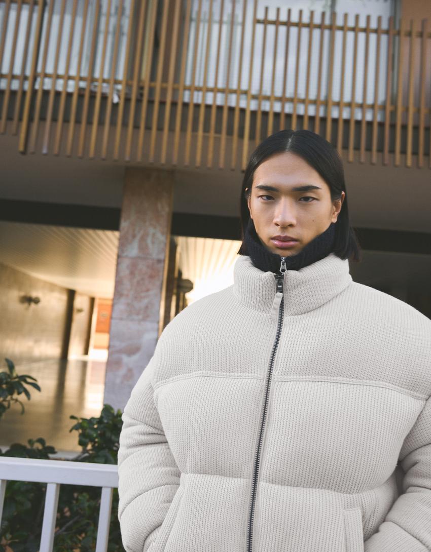 VESTE PUFFY TRICOT