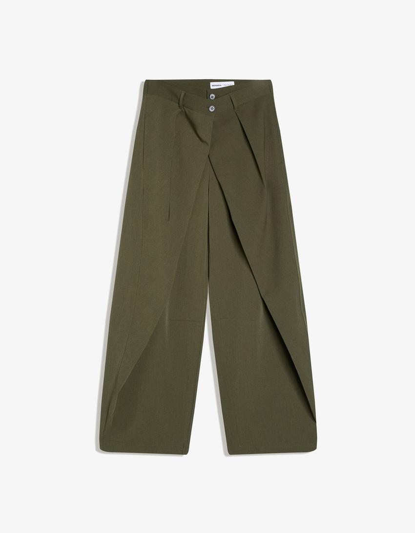 PANTALON BARREL À PLIS