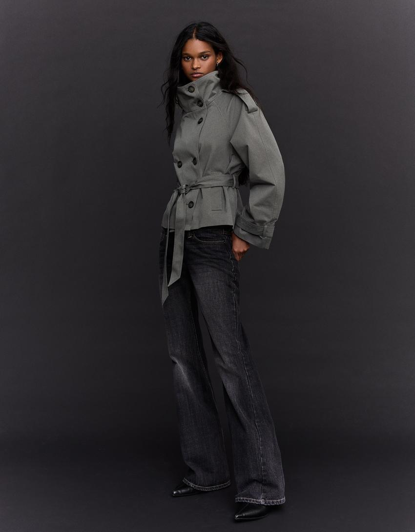 Trench-Coat Col Cheminée