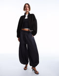 SWEAT ZIPPÉ EFFET NÉOPRÈNE BALLOON FIT