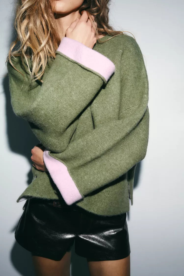 Pull En Maille Bimatière