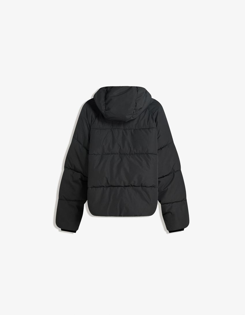 BLOUSON BOUFFANT À CAPUCHE