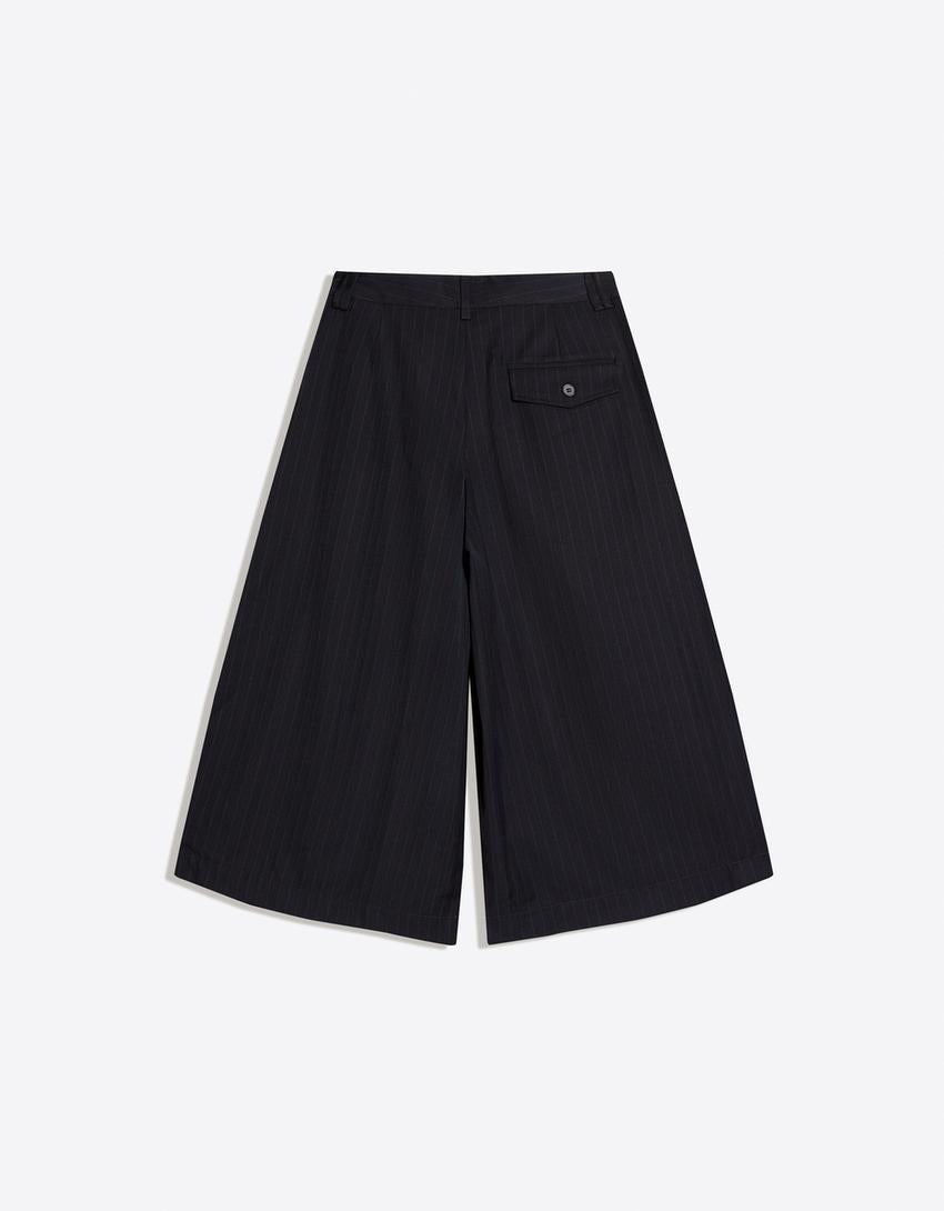 BERMUDA JUPE-CULOTTE RAYÉE