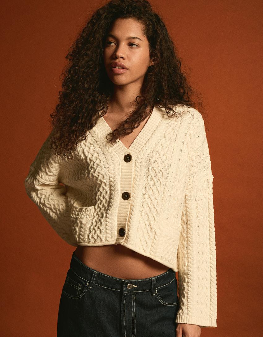 Gilet Torsadé Rustique