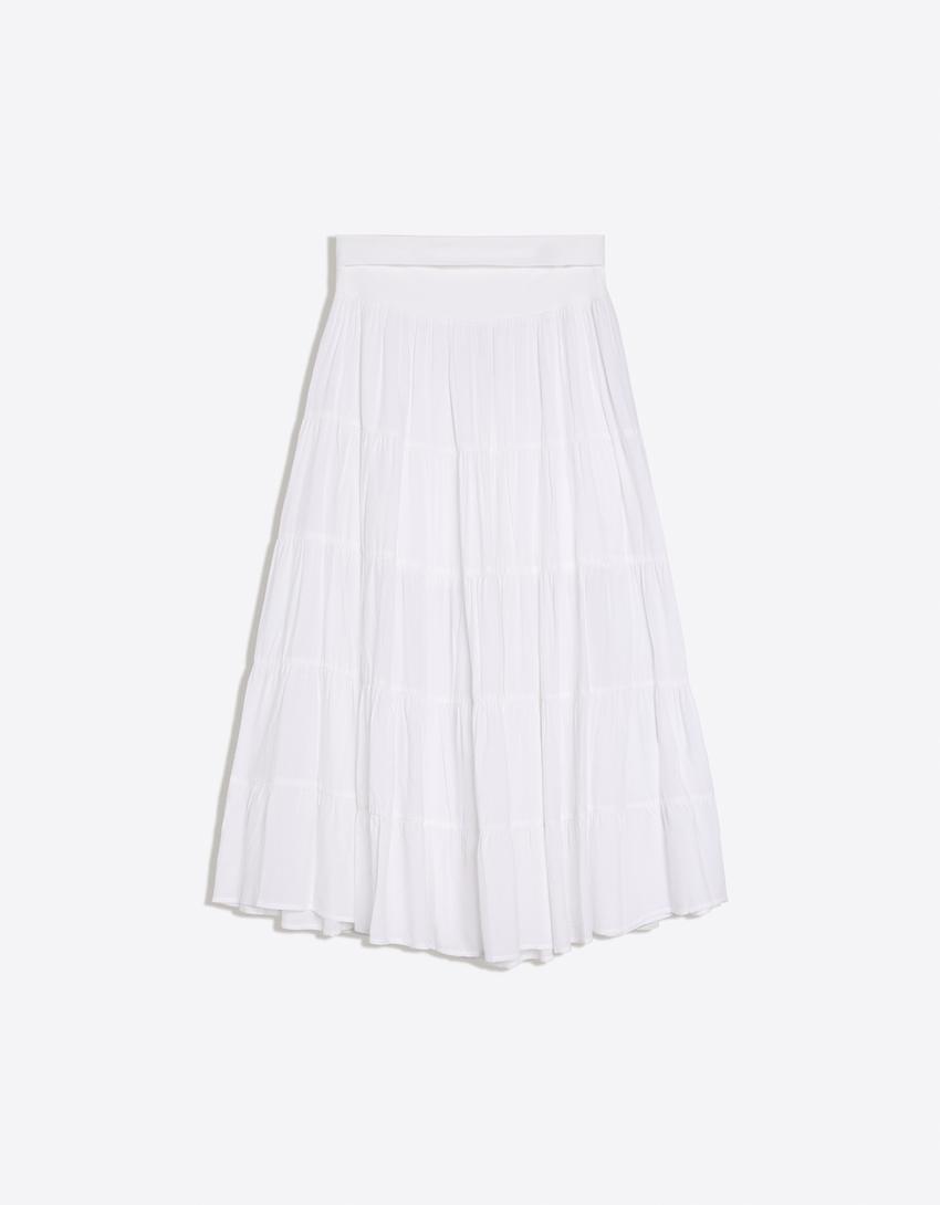 Jupe Midi Taille Repliée