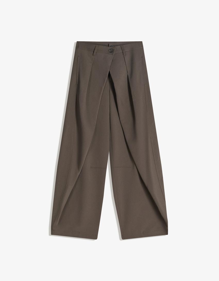 PANTALON BARREL À PLIS