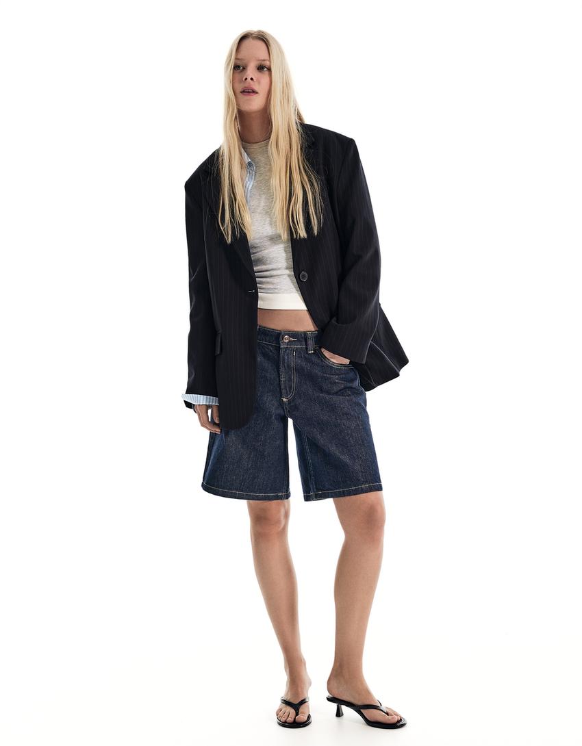 Blazer Croisée À Rayures