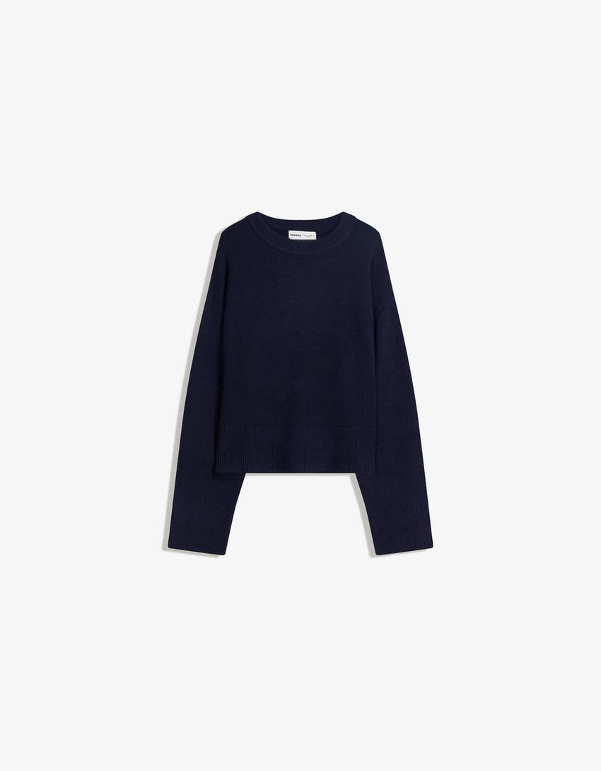 Pull Oversize À Ourlet Côtelé