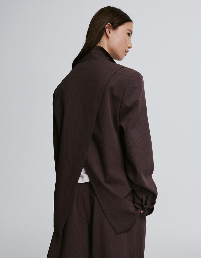 Blazer Croisée À Rayures