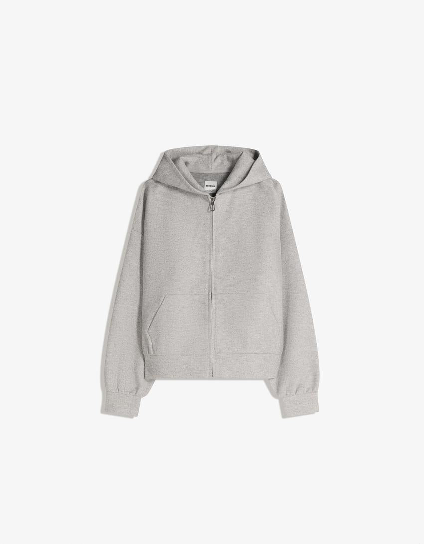 SWEAT ZIPPÉ EN TISSU