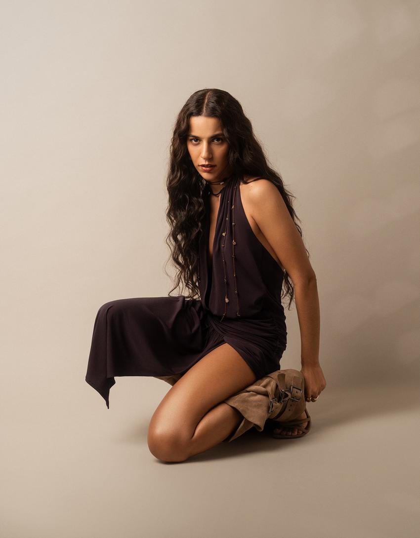Robe Midi Encolure Américaine