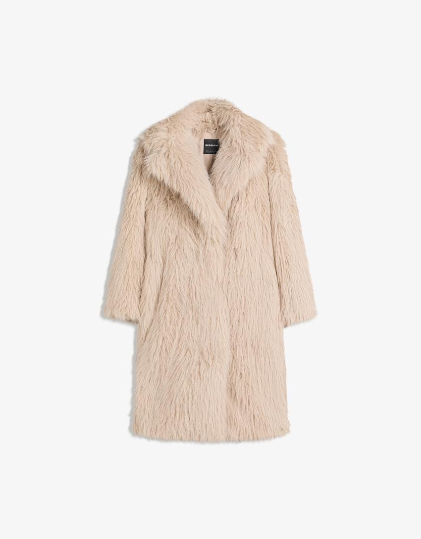 MANTEAU LONG FAUSSE FOURRURE