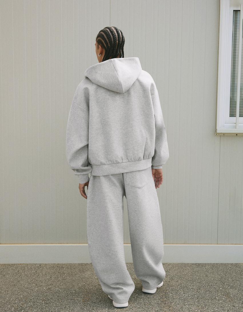 SWEAT ZIPPÉ EN TISSU