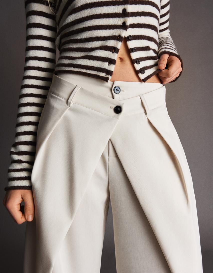 PANTALON BARREL À PLIS