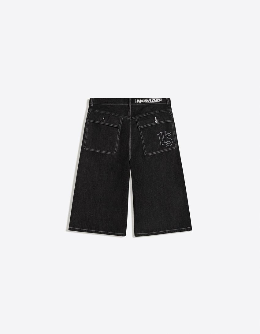 BERMUDA EN DENIM SUPER BAGGY FIT