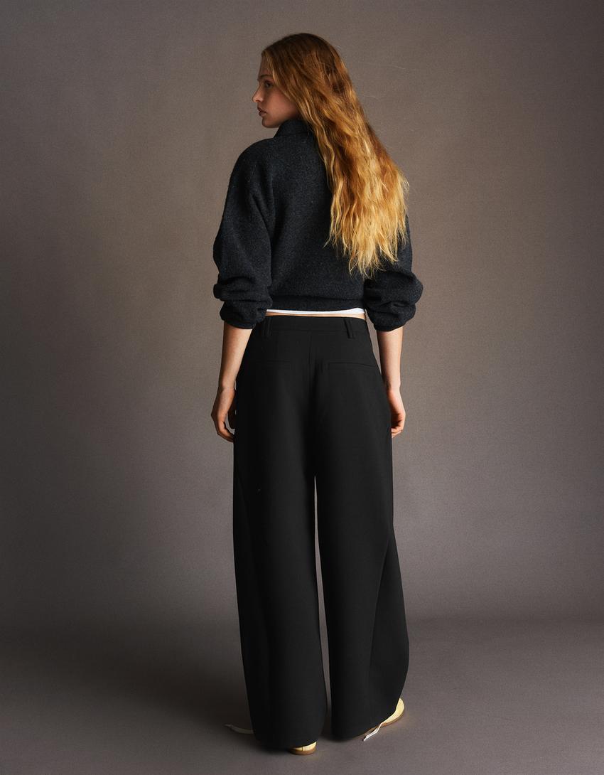 Pantalon Volume Double Tissu