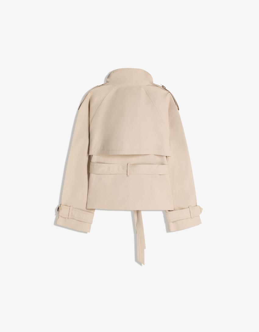 Trench-Coat Col Cheminée