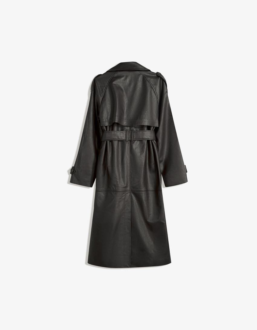 Trench-Coat En Similicuir