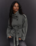 Trench-Coat Col Cheminée