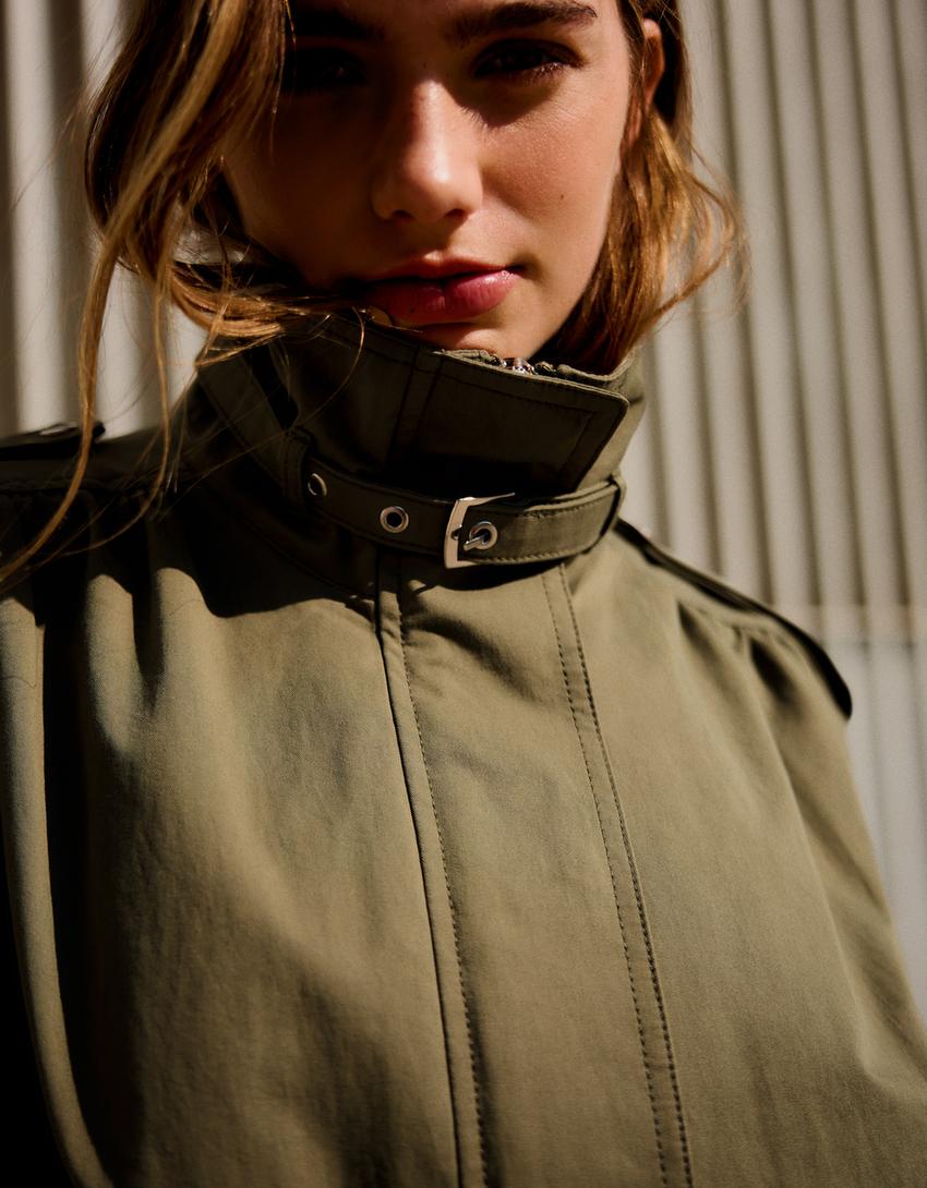 Blouson Froncé à Boucle