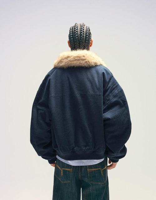 BLOUSON COL FAUSSE FOURRURE
