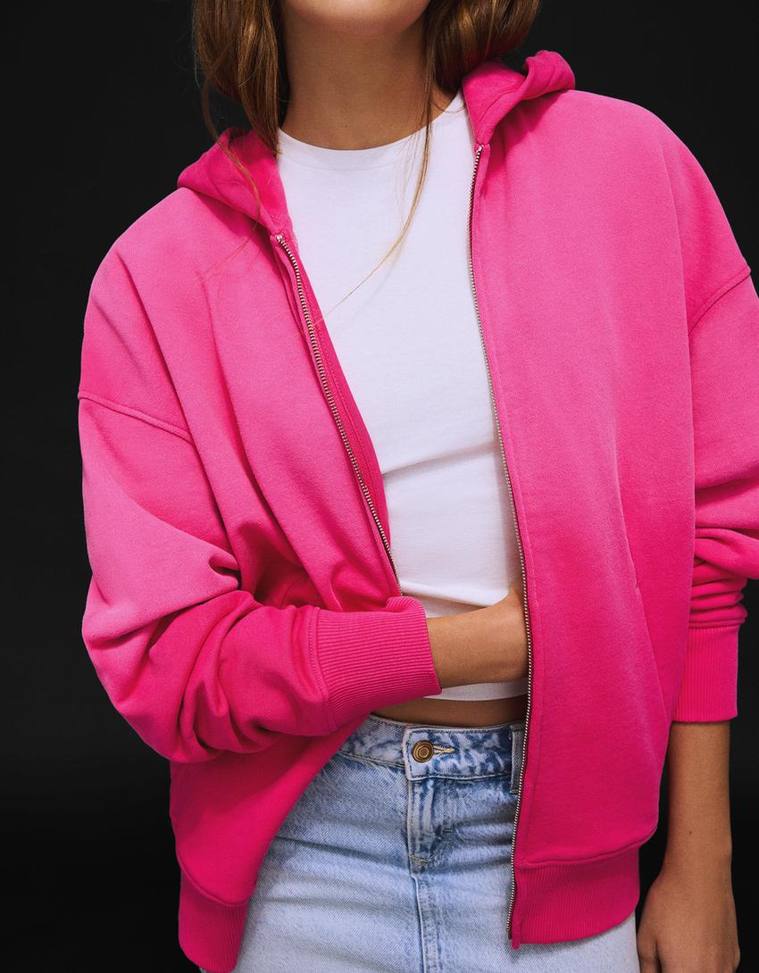 SWEAT ZIPPÉ À CAPUCHE OVERSIZE