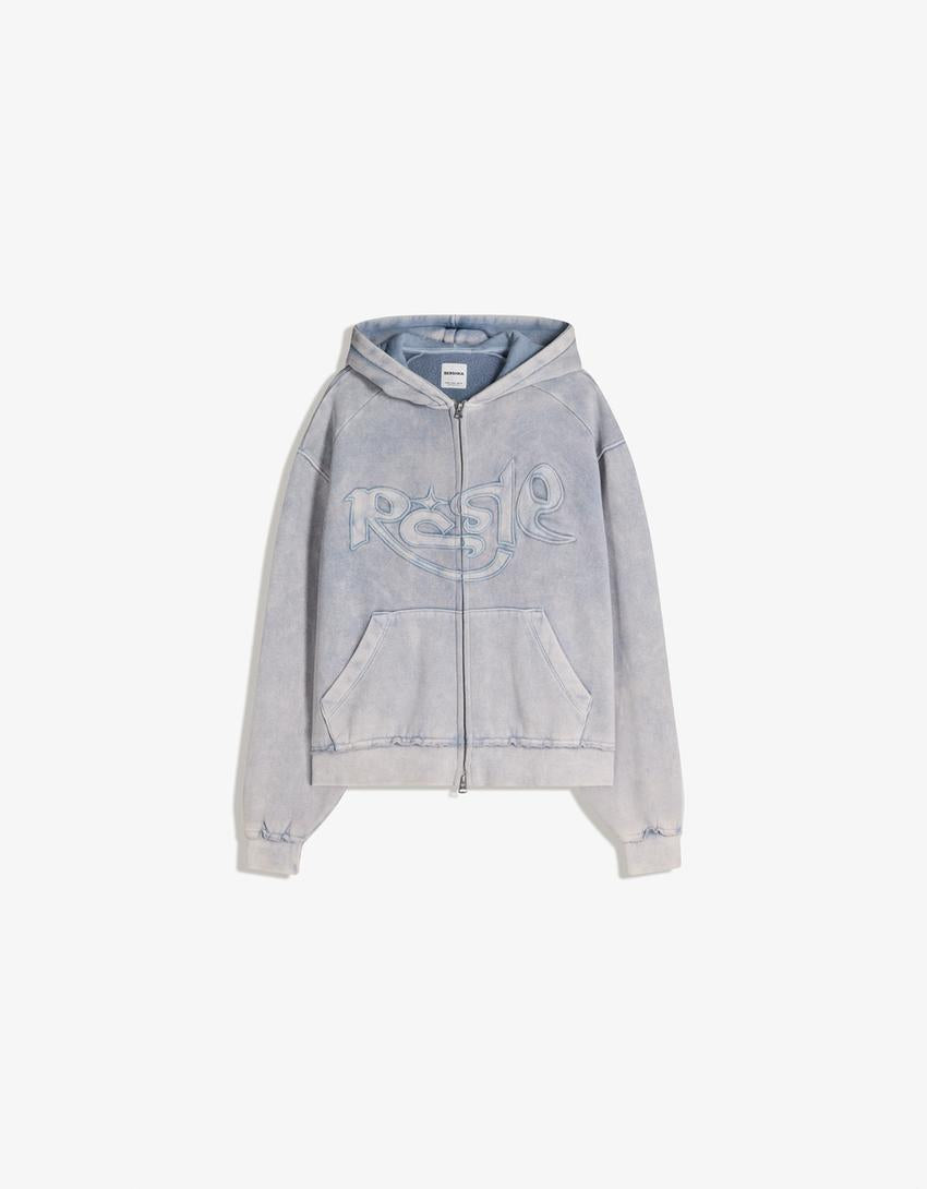 SWEAT ZIPPÉ À CAPUCHE BRODÉ