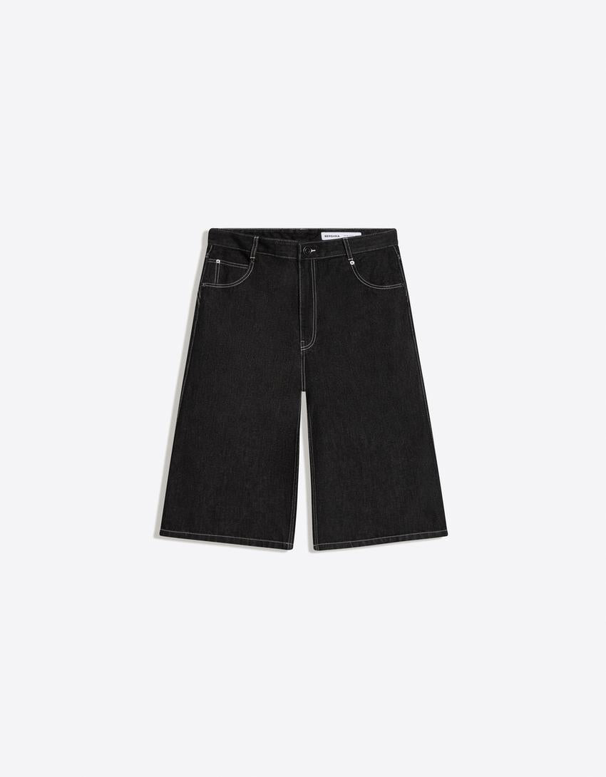 BERMUDA EN DENIM SUPER BAGGY FIT