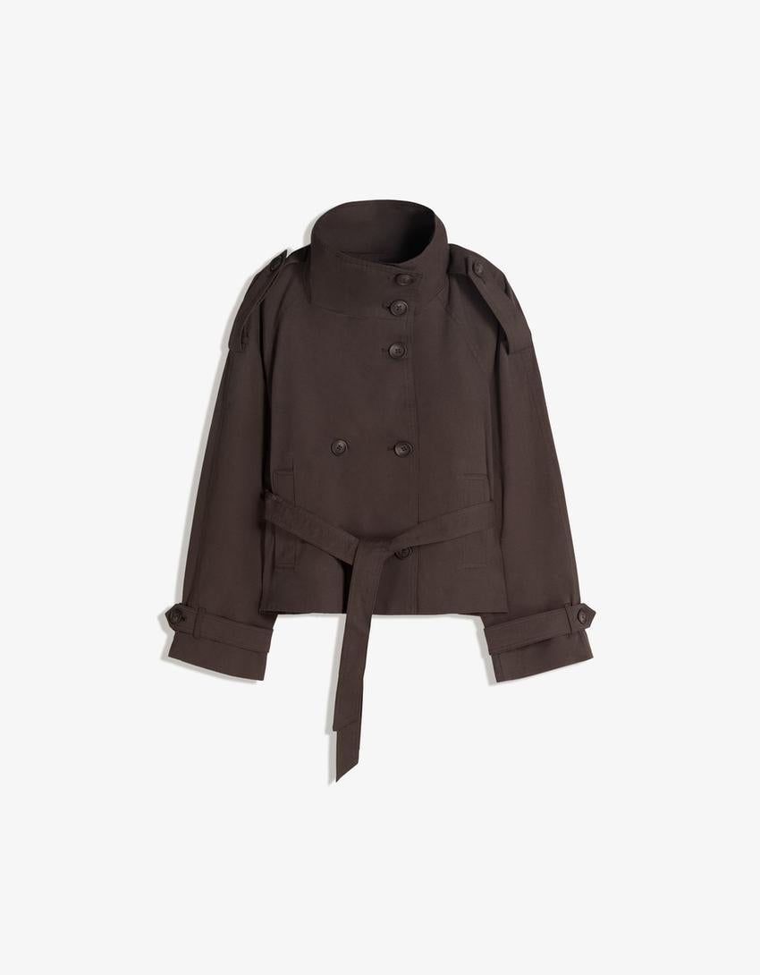 Trench-Coat Col Cheminée