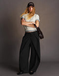 PANTALON BARREL À PLIS