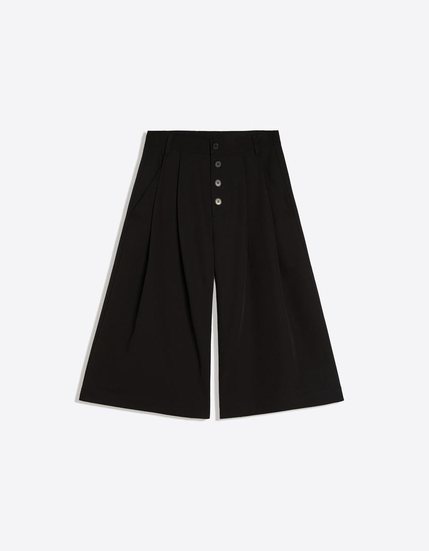 BERMUDA JUPE-CULOTTE RAYÉE