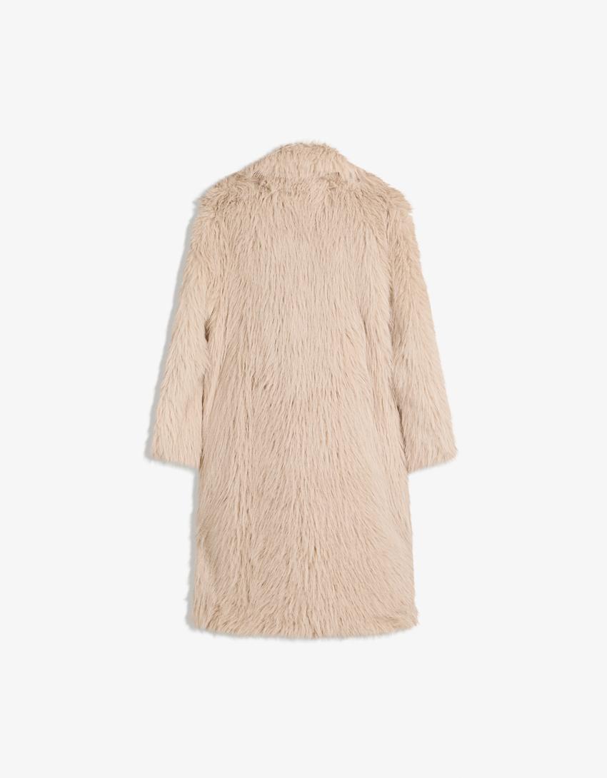 MANTEAU LONG FAUSSE FOURRURE