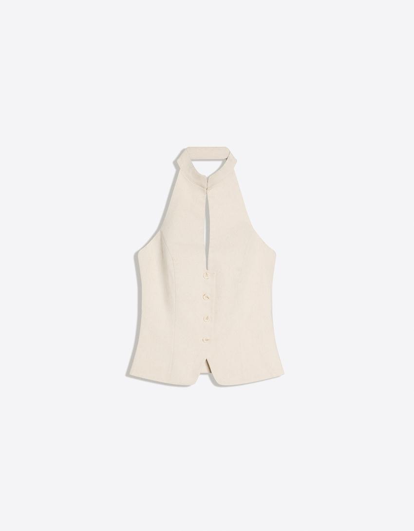 GILET ENCOLURE AMÉRICAINE COL OFFICIER