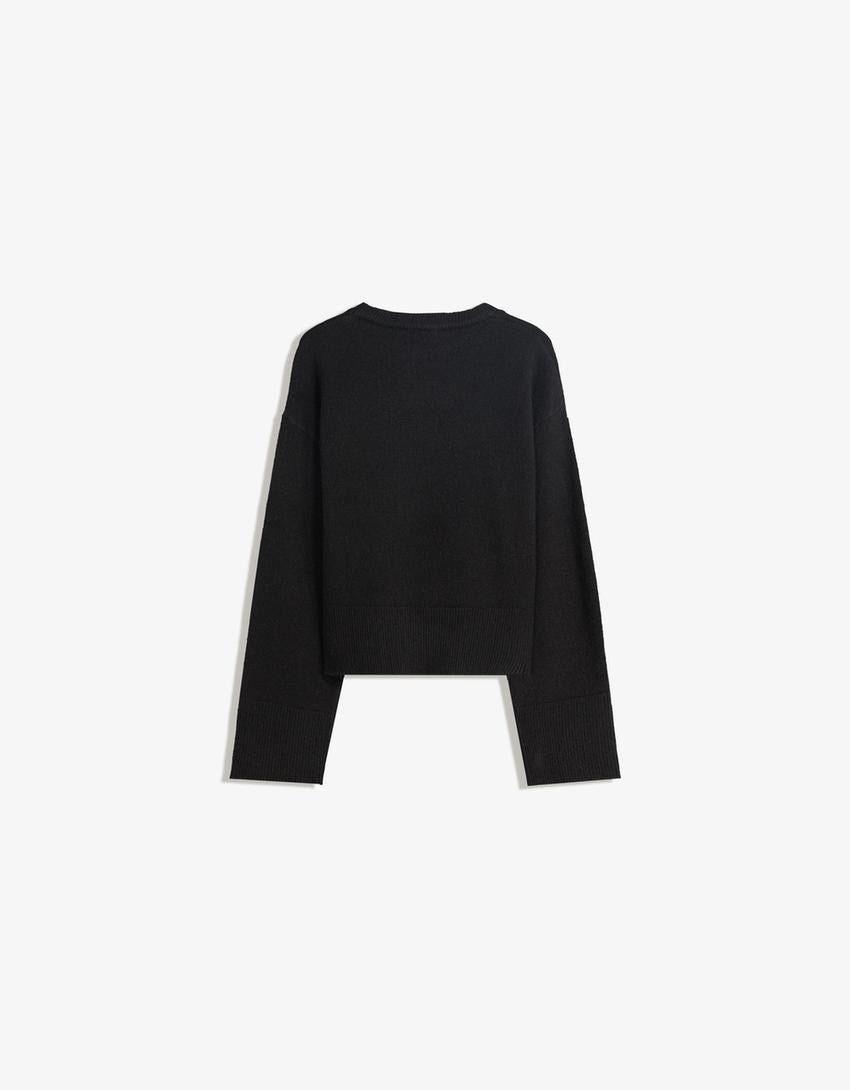 Pull Oversize À Ourlet Côtelé