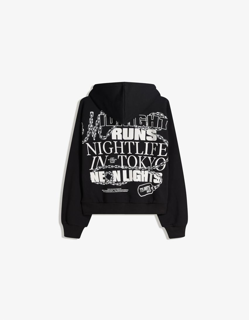 SWEAT À CAPUCHE IMPRIMÉ