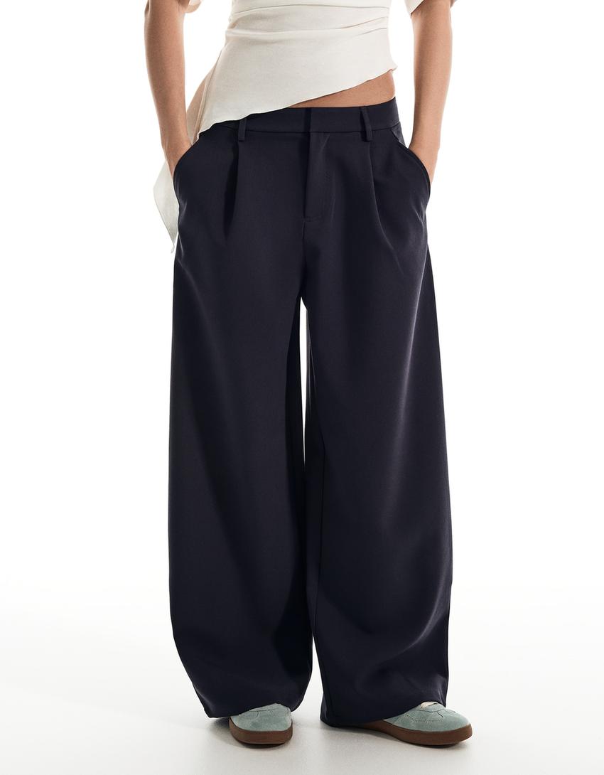 Pantalon Volume Double Tissu