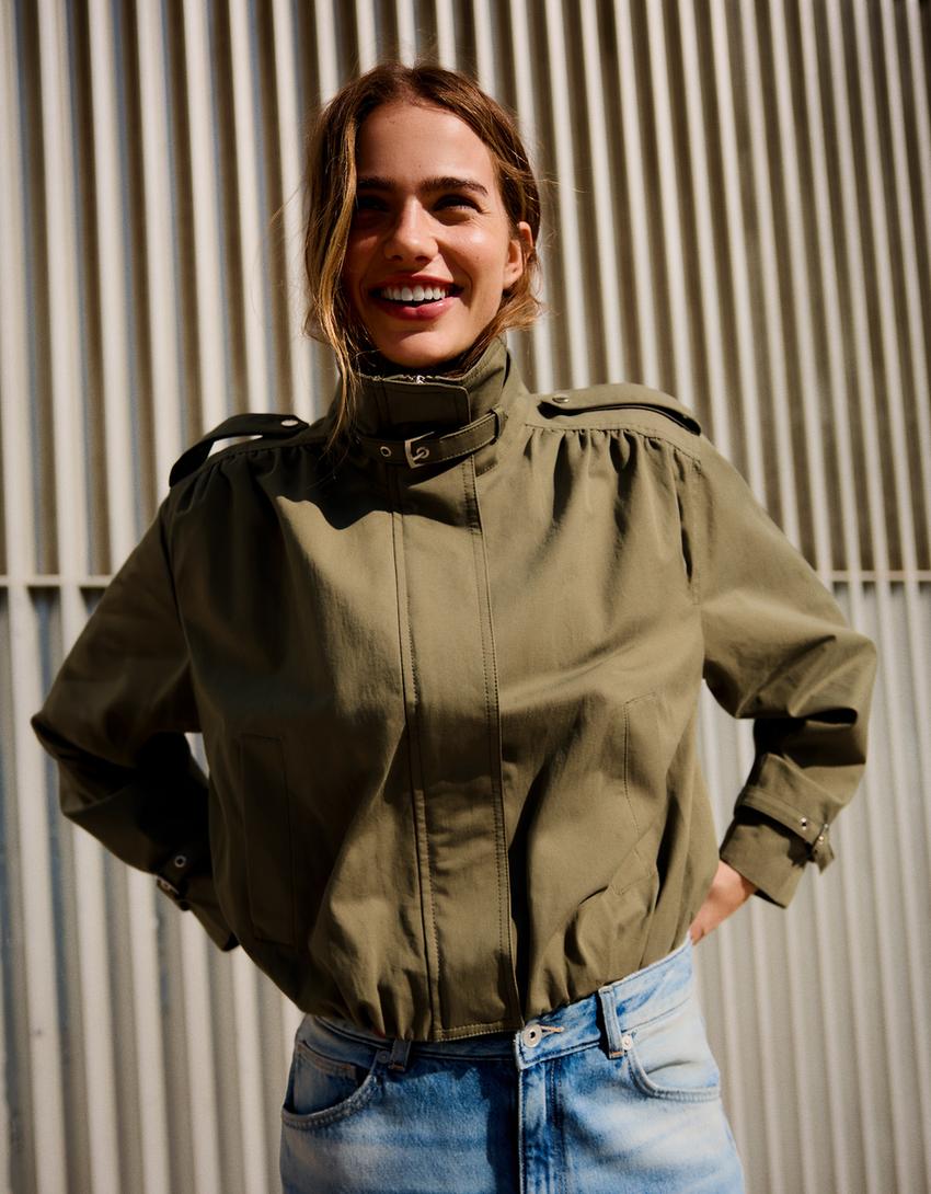 Blouson Froncé à Boucle