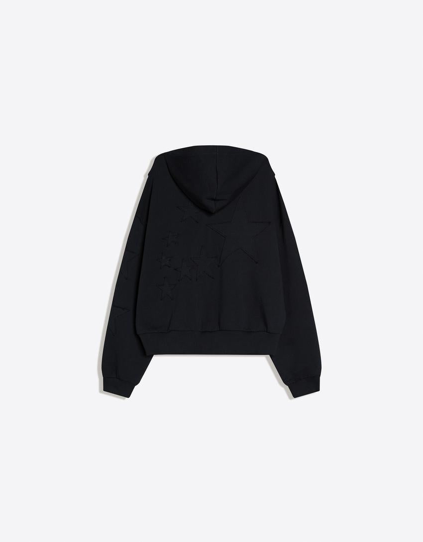 SWEAT ZIPPÉ À CAPUCHE BRODÉ