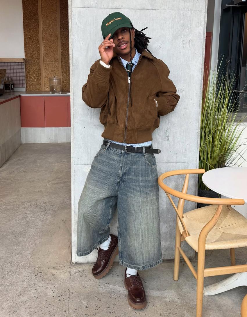 BERMUDA EN DENIM SUPER BAGGY FIT