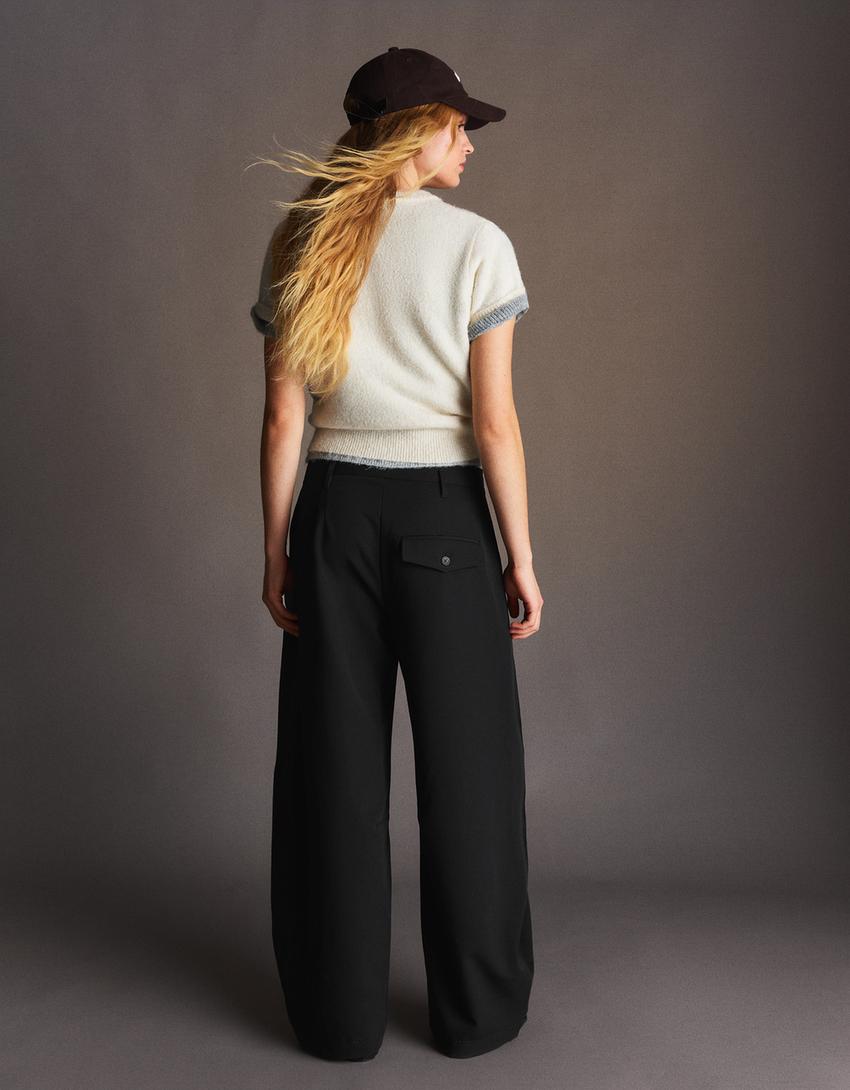 PANTALON BARREL À PLIS