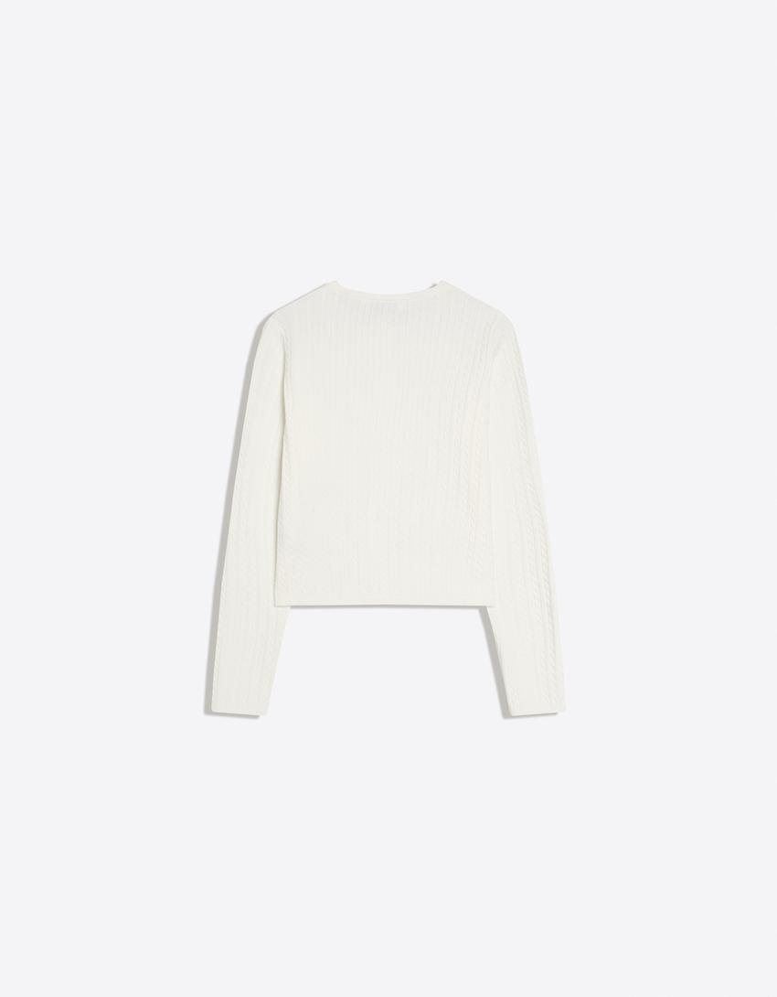 Gilet Boutonné Torsadé