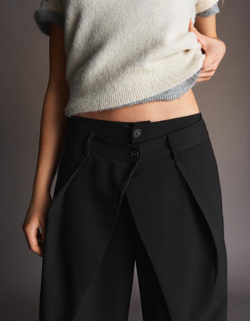 PANTALON BARREL À PLIS