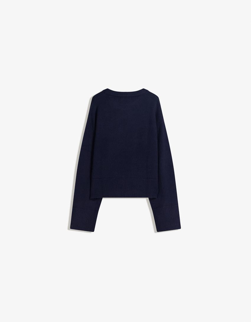 Pull Oversize À Ourlet Côtelé