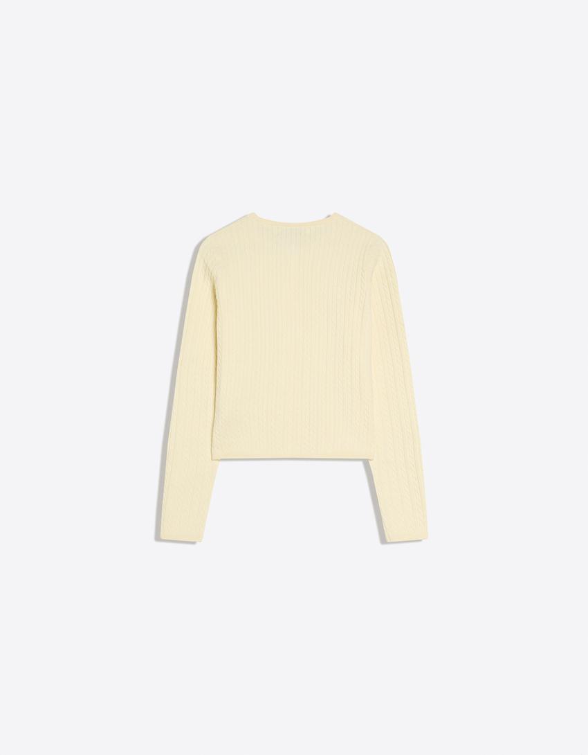 Gilet Boutonné Torsadé