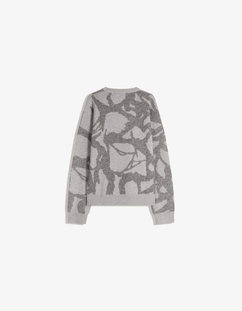 Pull brodé à imprimé