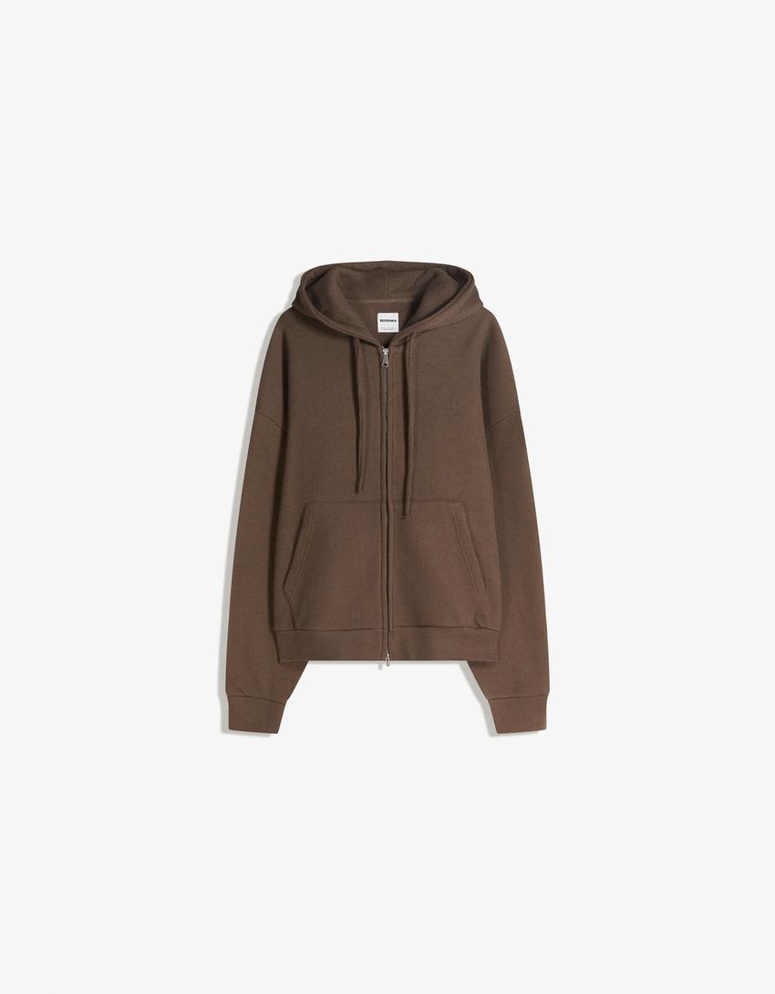 SWEAT ZIPPÉ GAUFRÉ