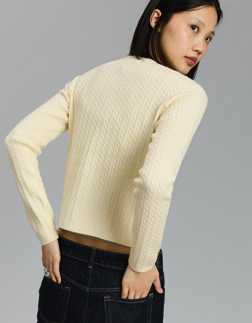 Gilet Boutonné Torsadé