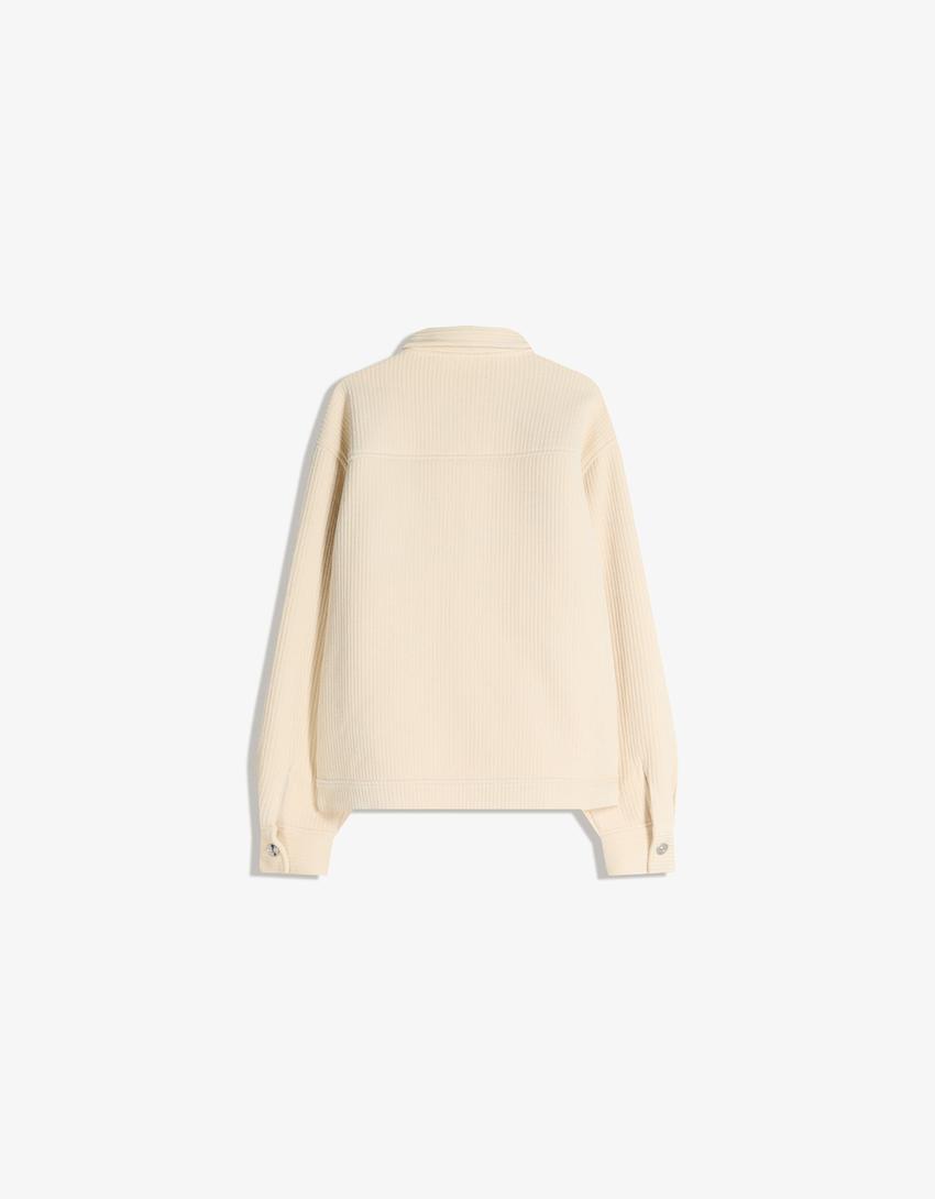 BLOUSON BOXY FIT EFFET MOUTON SYNTHÉTIQUE